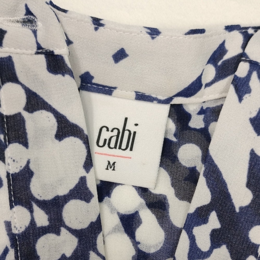 CAbi Blue and White Patterned Blouse - Picture 2 of 10